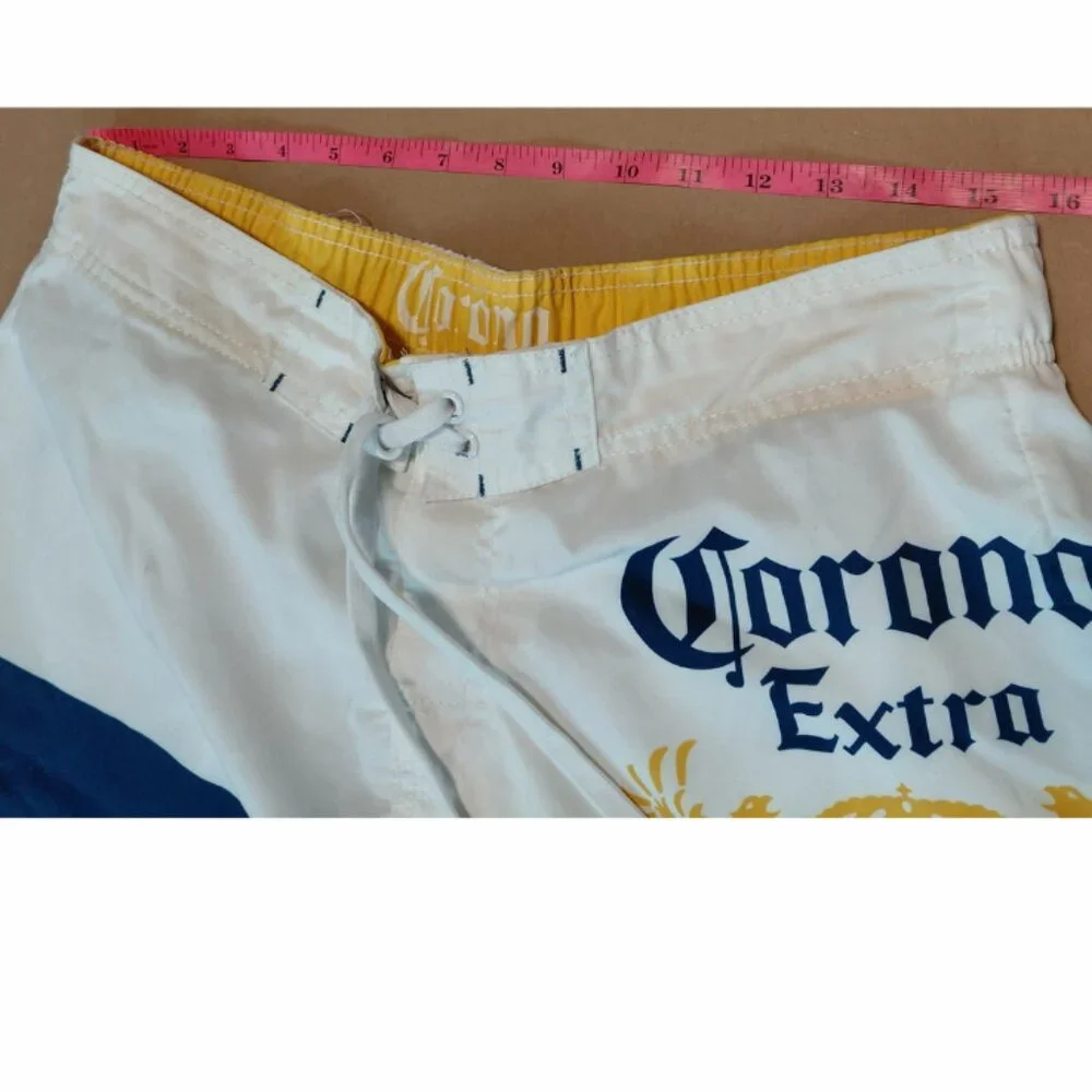 Y2K Corona Extra Men's Swim Trunks Board Shorts Large - Picture 8 of 12